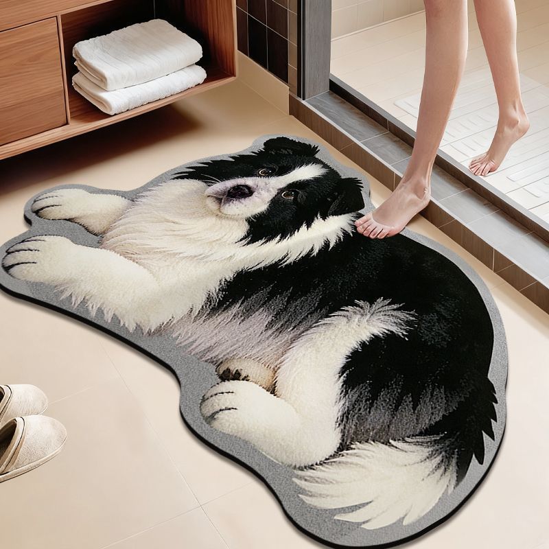 Cat-Themed Plush Bath Rug Kalsten
