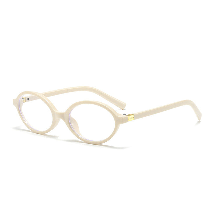 Women's fashionable oval glasses with golden accents Kalsten