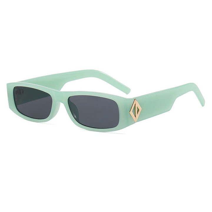 Women's fashionable rectangular sunglasses with stylish metal application Kalsten