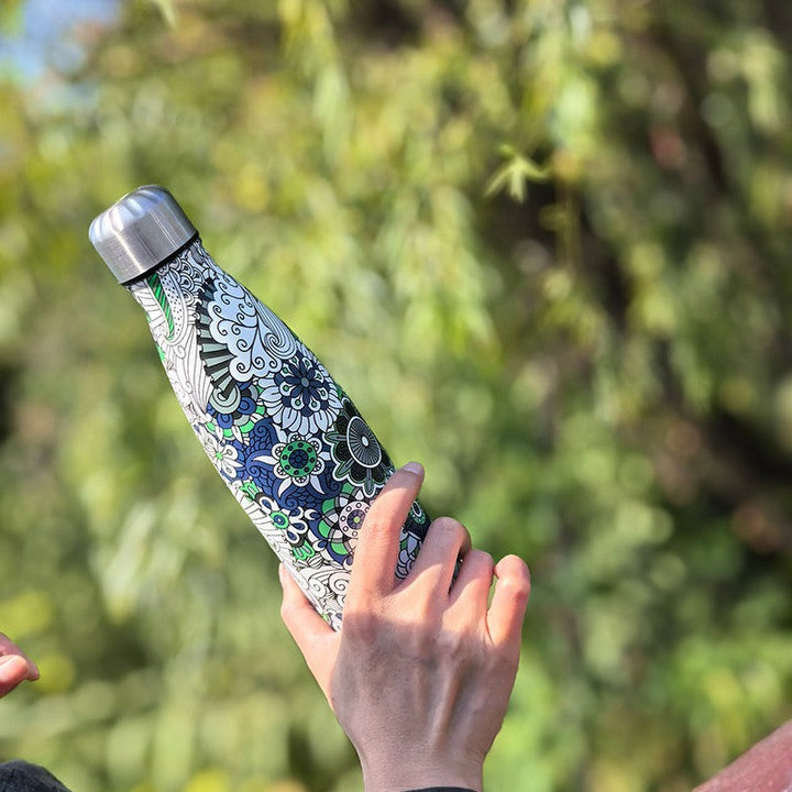 Unisex double-walled insulated bottle made of stainless steel with vacuum insulation and leak-proof screw cap Kalsten