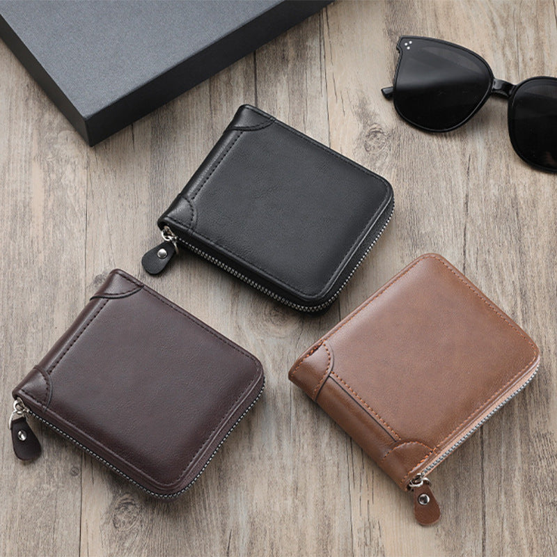Compact Zip Leather Wallet Kalsten