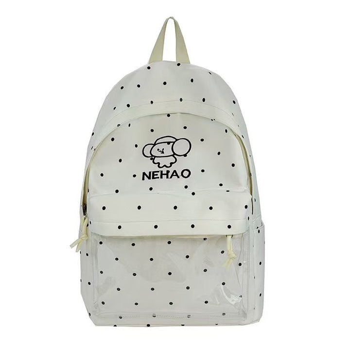 Transparent Front Polka Dot Backpack Kalsten
