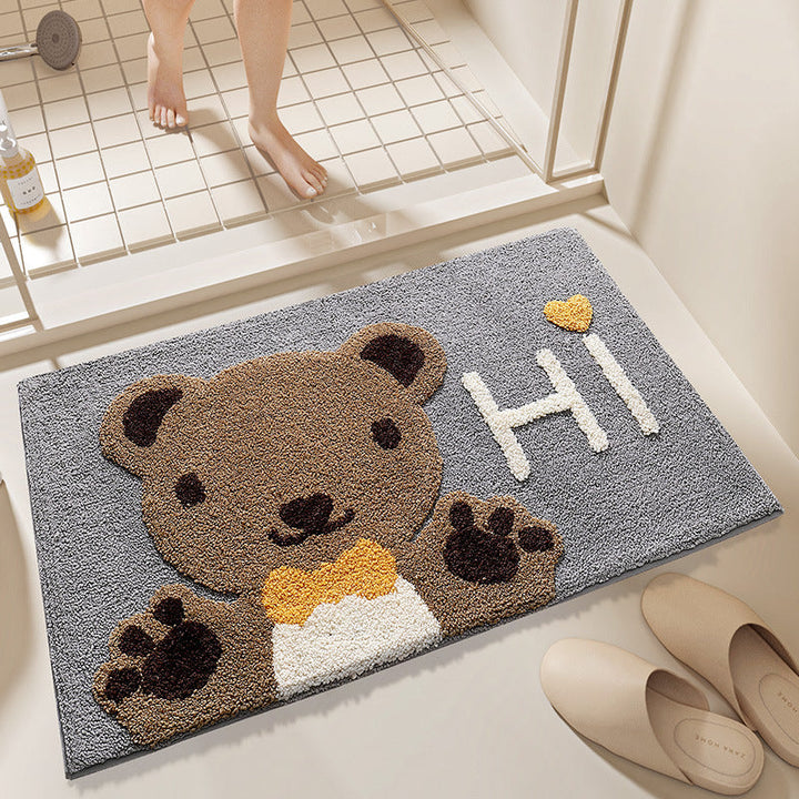 Cute Cartoon Bunny-Themed Bath Mat Kalsten