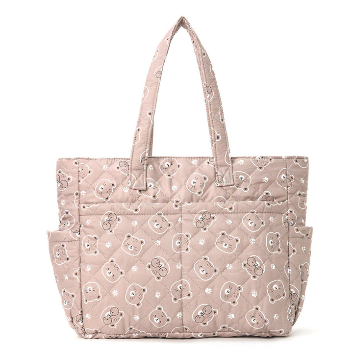 Practical cotton bag with cute bear motif Kalsten