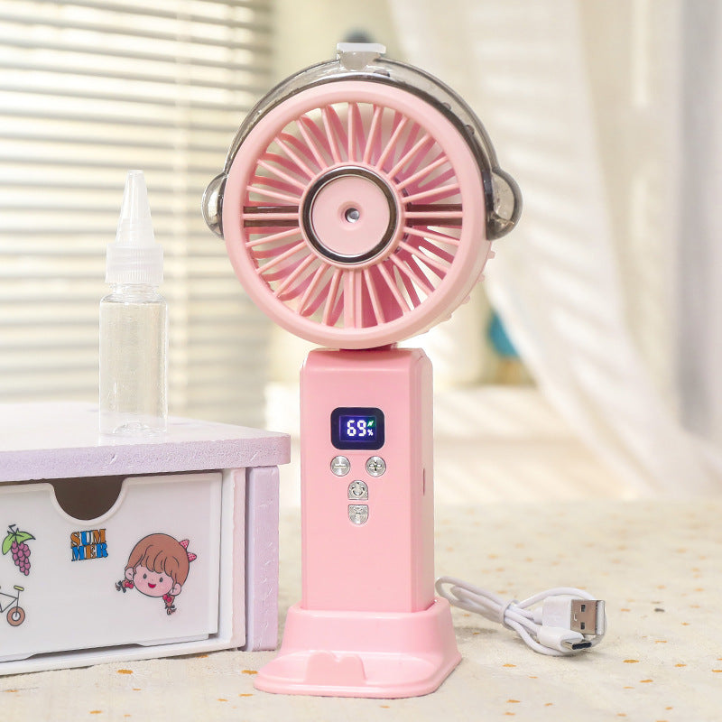 Women portable spray fan with LCD display Kalsten