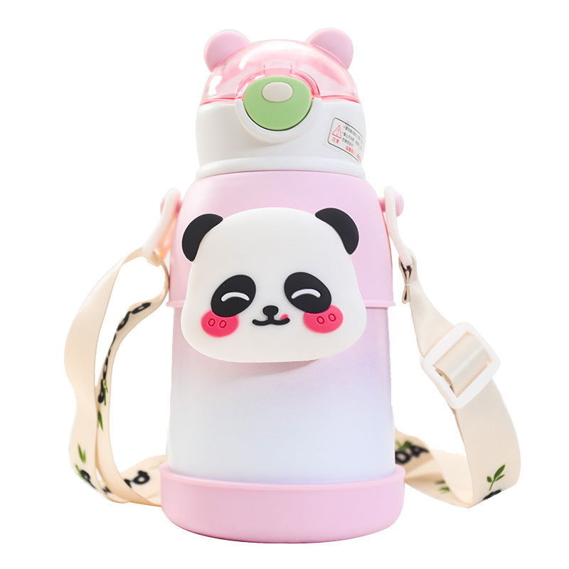 Ergonomic Water Bottle with Cool Animal Design and Carry Strap Kalsten