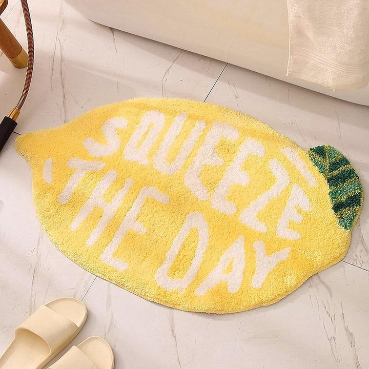 Lemon Slice Shape Bath Mat Kalsten
