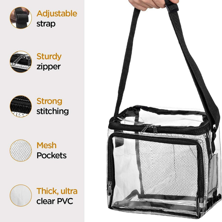 Transport bag made of transparent material with mesh pockets Kalsten