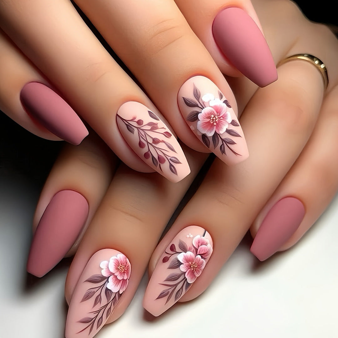 Floral Art Acrylic Nail Set Kalsten