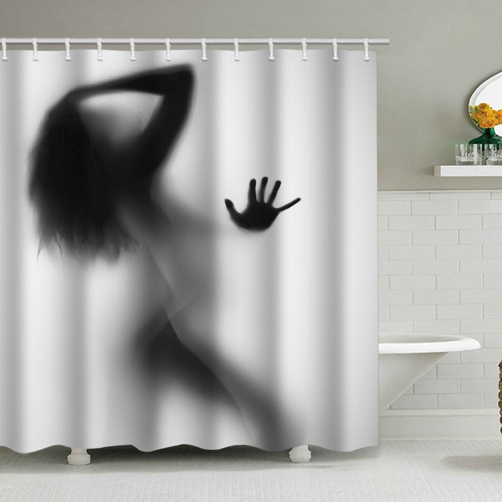 Artistic Silhouette Shower Curtain Kalsten