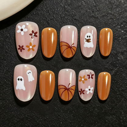 Creative Nail Art Set with Halloween-Themed Stencils Acalora