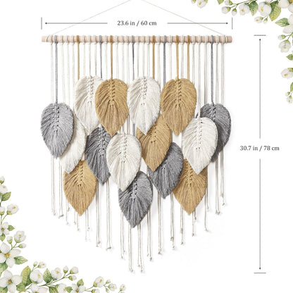 Macrame Leaf Wall Hanging Decor Acalora