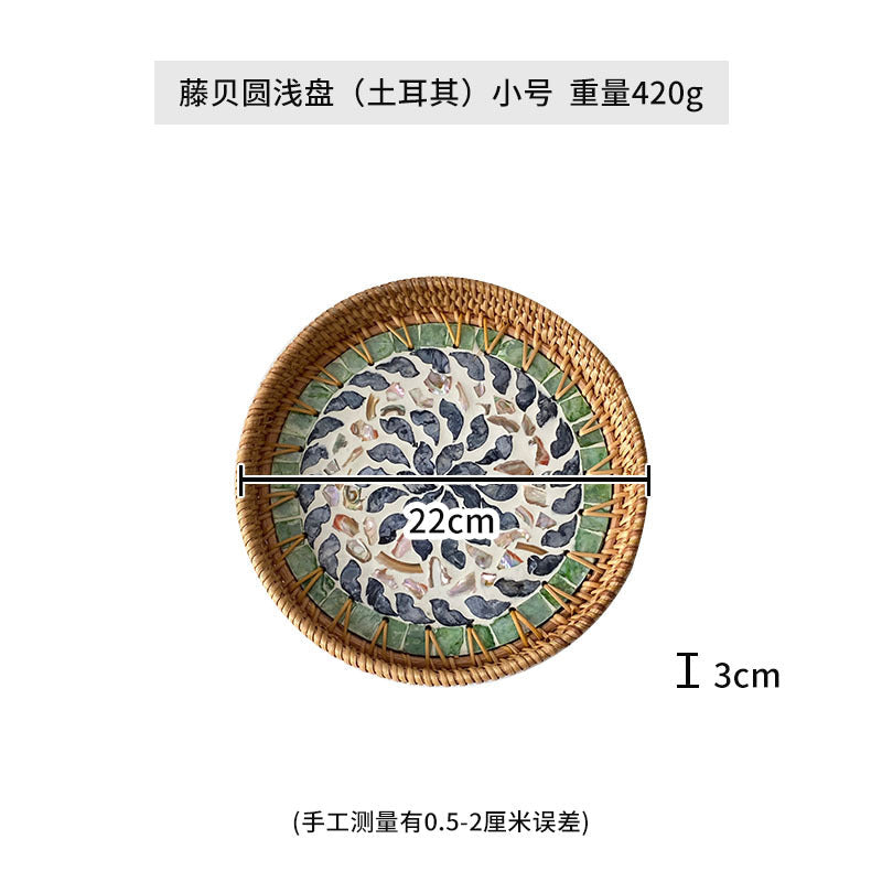 Women's Round Mosaic Serving Platter Kalsten