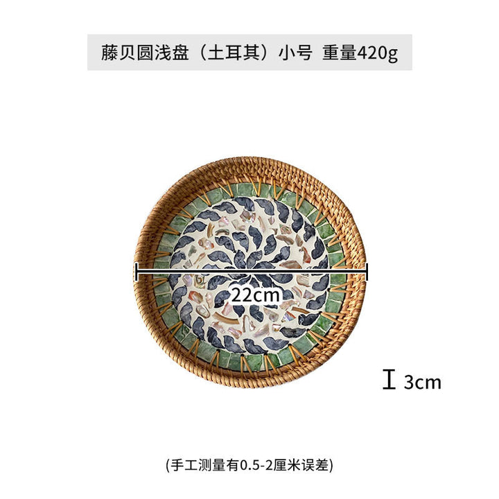 Women's Round Mosaic Serving Platter Kalsten
