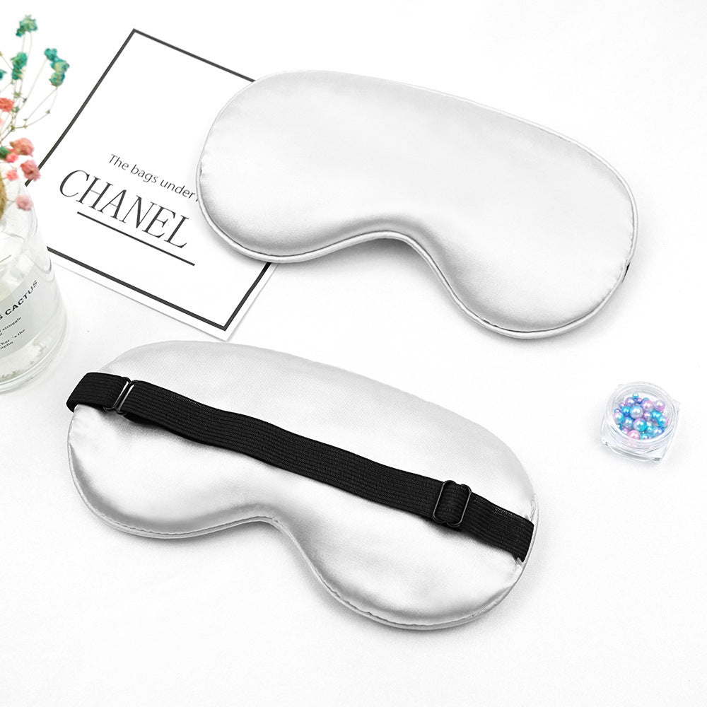 Unisex nan luxurious silk sleep mask with contoured eye cavity and adjustable elastic band Kalsten