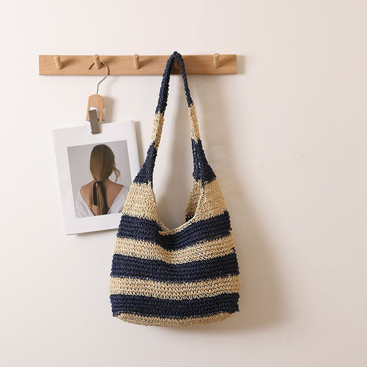 Casual Tote Bag in Striped Design Kalsten
