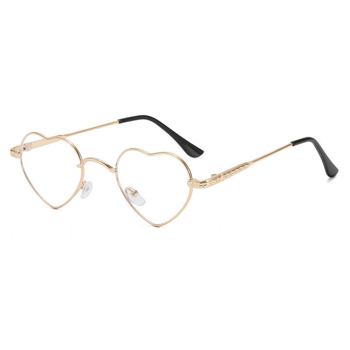 Women's Heart-Shaped Sunglasses with Delicate Metal Frame Kalsten
