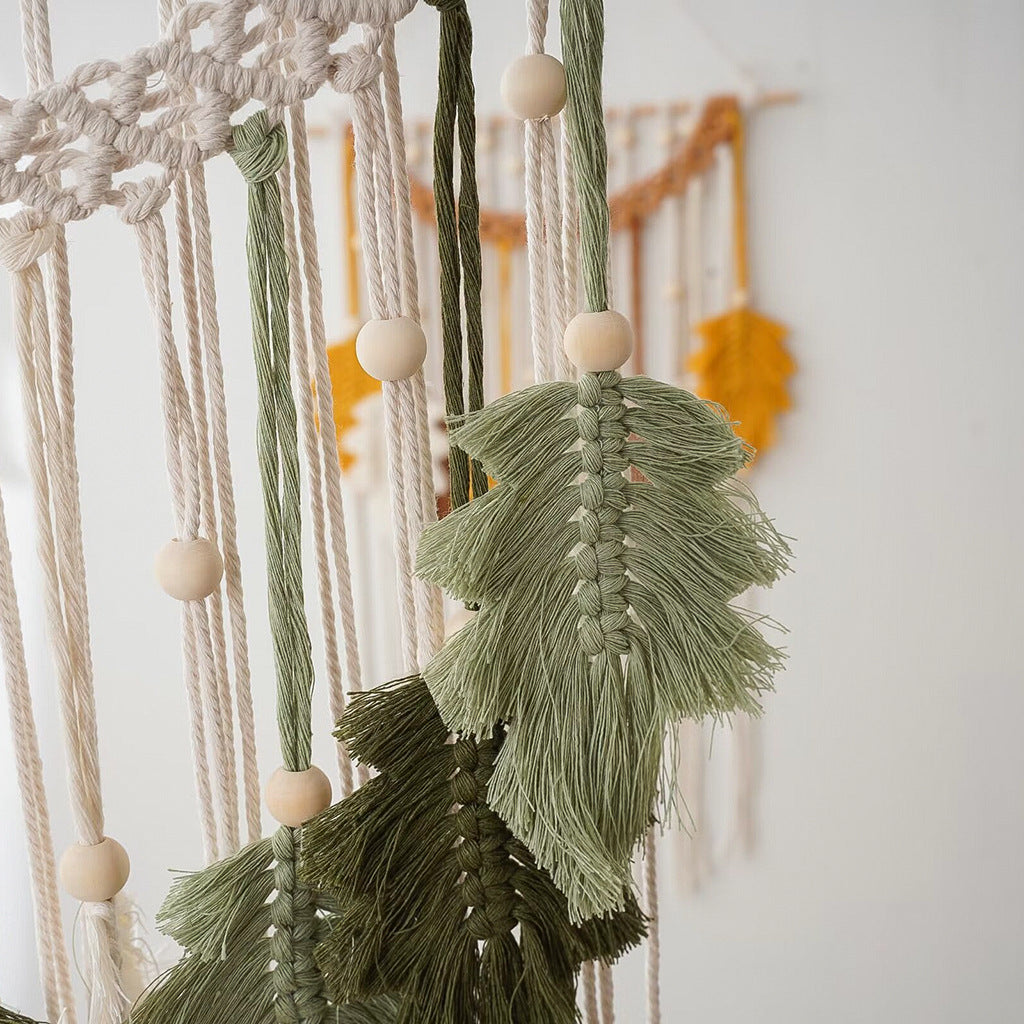Bohemian Macramé Leaf Wall Hanging Acalora