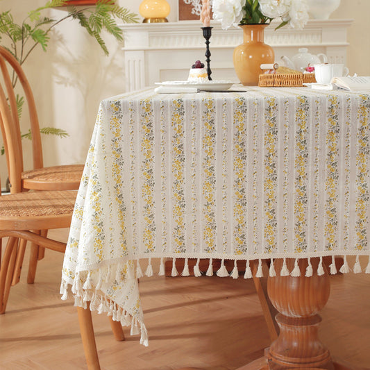 Floral Patterned Tablecloth