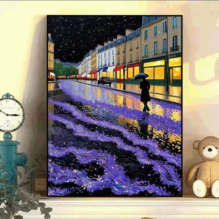 Eiffel Tower Night Scene Canvas Art Kalsten