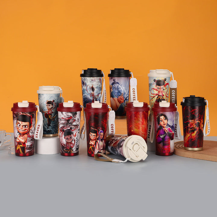 Women's Thermal Mug with Fiery Design Kalsten