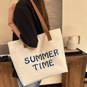 Beach bag with embroidered summer motif Kalsten