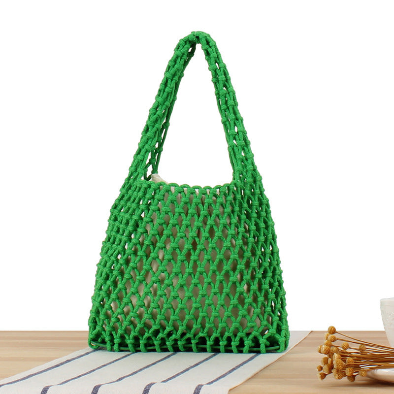 Handcrafted Tote Bag in Modern Mesh Design Kalsten