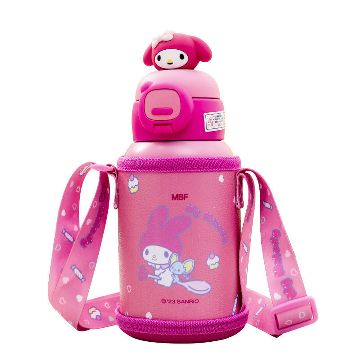 Women’s insulated drinking bottle with practical carrying strap and cute design Kalsten