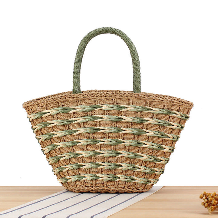 Basket bag with decorative braided design Kalsten