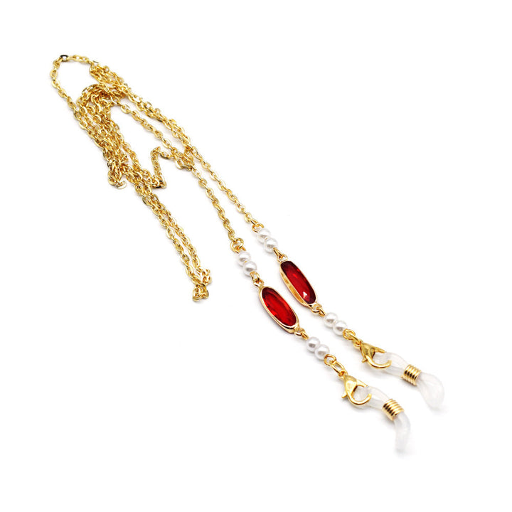 Elegant Eyewear Chain with Decorative Accents Kalsten