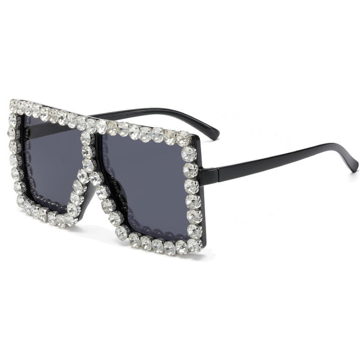 Women's striking square sunglasses with sparkling appliques Kalsten