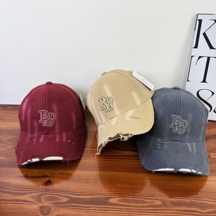 Women's Distressed Classic Cotton Baseball Cap Kalsten