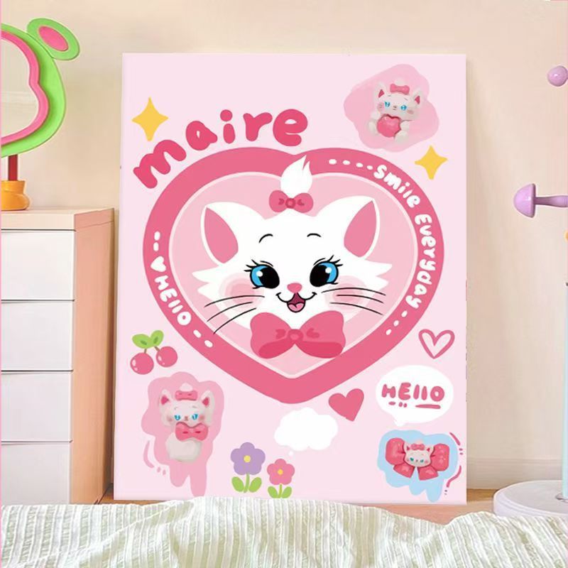 Playful Cartoon Cat Wall Art Kalsten