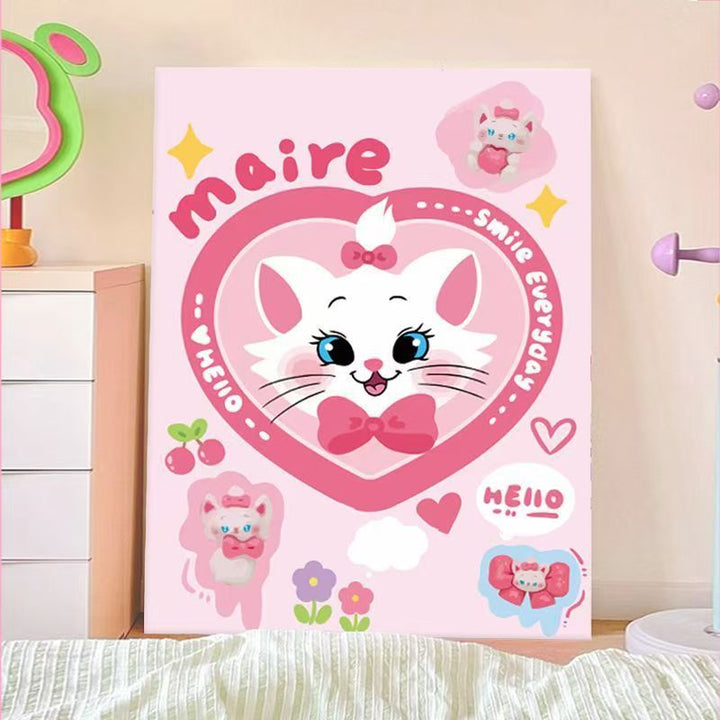 Playful Cartoon Cat Wall Art Kalsten