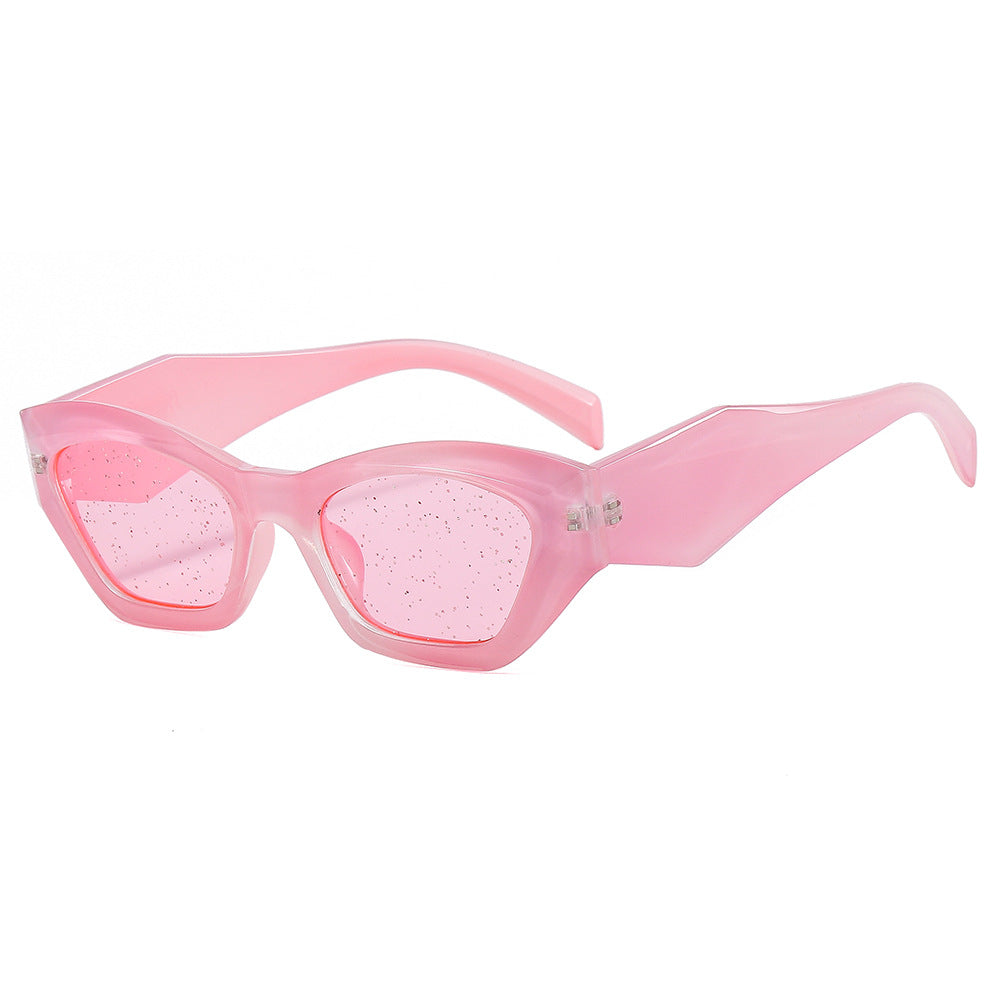 Women's geometric designer sunglasses with sparkling frame Kalsten