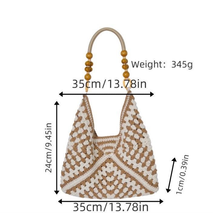 Handbag with Bohemian crochet look Kalsten