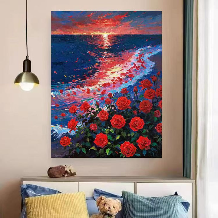 Heart and Floral Swirl Canvas Artwork Kalsten
