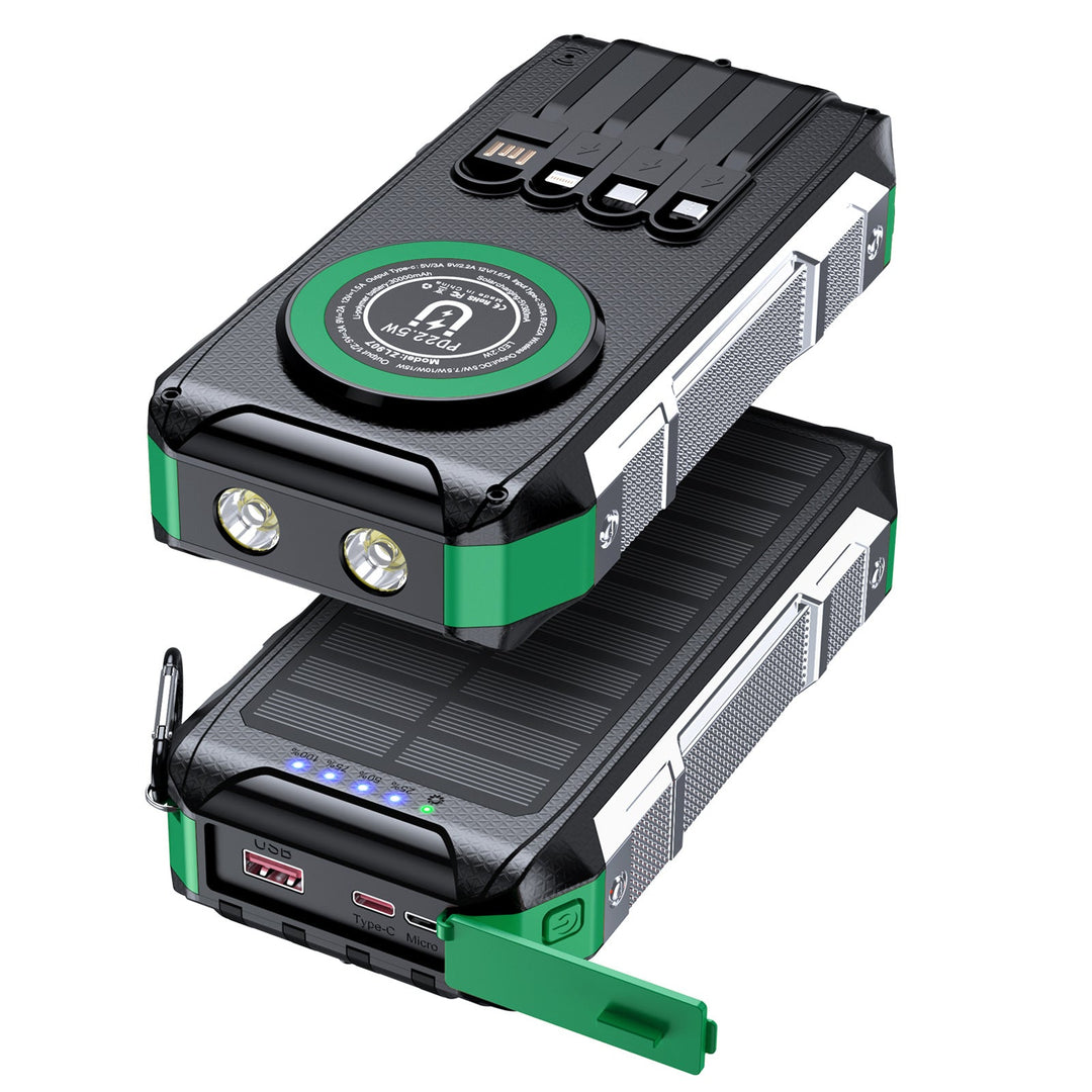 Multifunctional solar power bank with LED light and fast charging function Kalsten