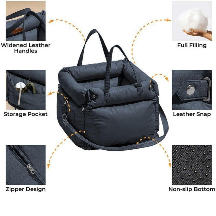 Pet car seat with secure harness Kalsten