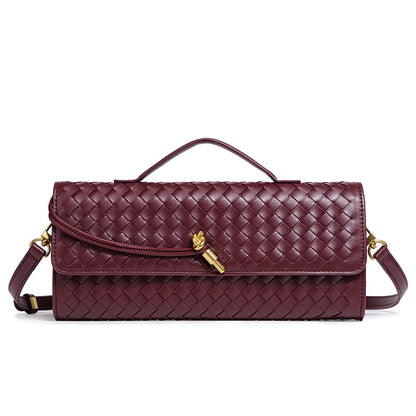 Woven Leather Clutch Acalora