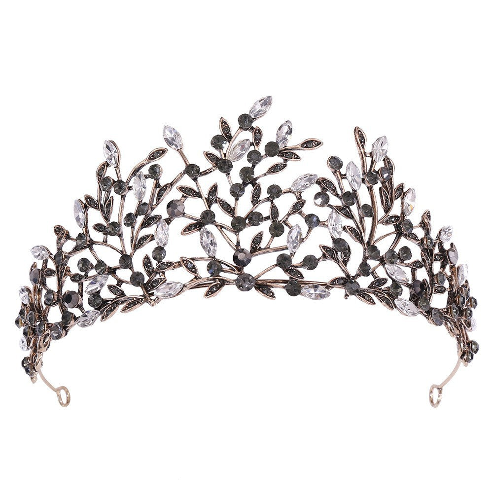Ladies Elegant Headband with Floral Decorations and Rhinestones Kalsten