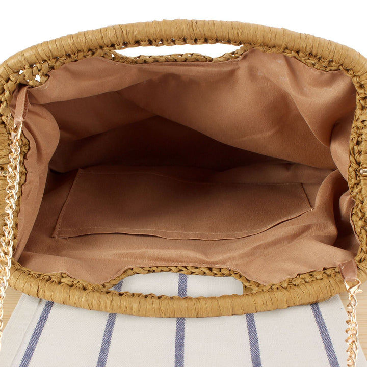 Braided handbag with elegant chain strap Kalsten