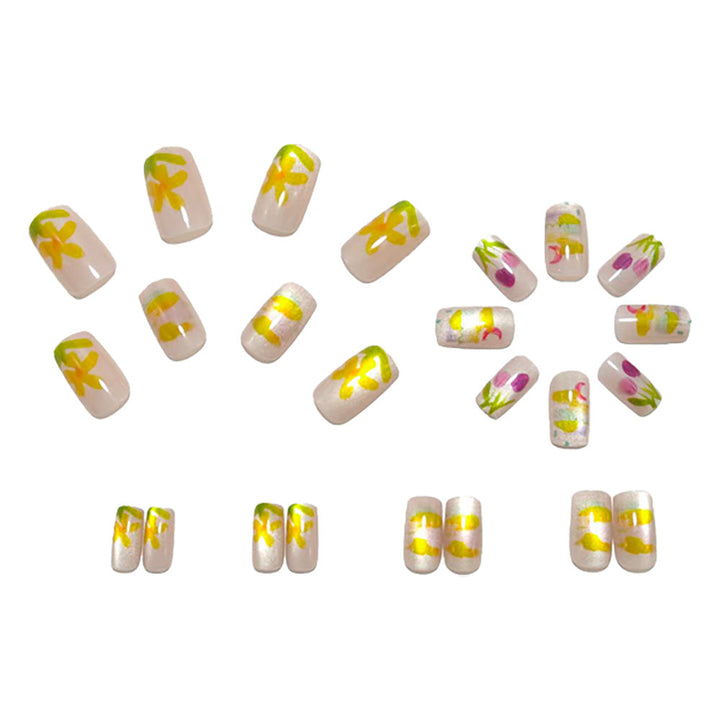 Artificial nails with colorful spring design Kalsten