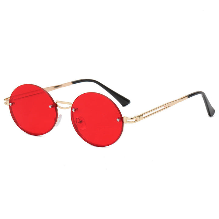 Women's round sunglasses with fine metal frame Kalsten
