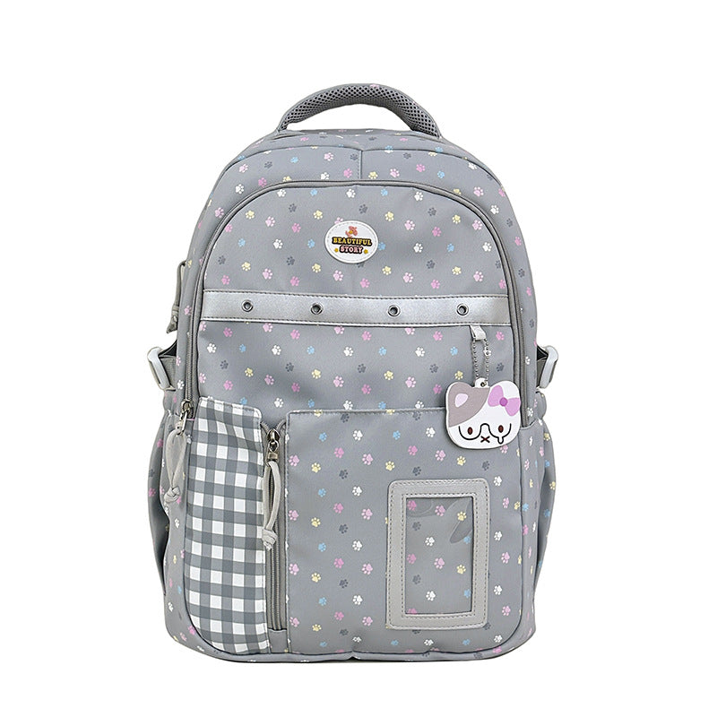 Floral Patterned Multi-Pocket Backpack kalsten