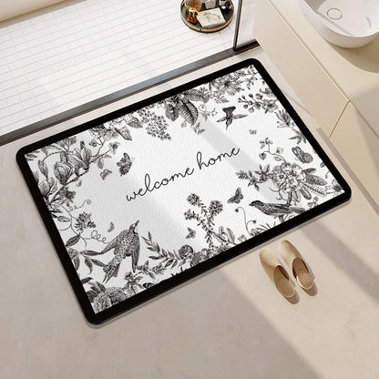 Modern Geometric Bath Mat Acalora