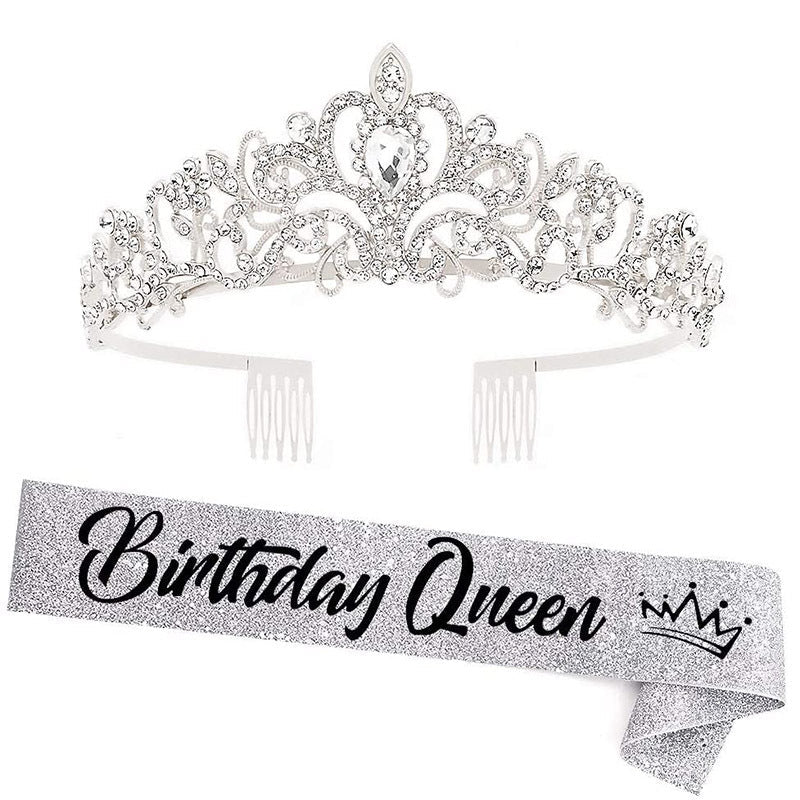 Women's festive birthday sash with glitter Kalsten