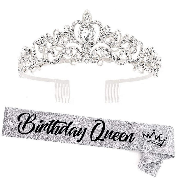 Women's festive birthday sash with glitter Kalsten