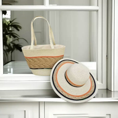 Beach bag with colorful stripes Kalsten