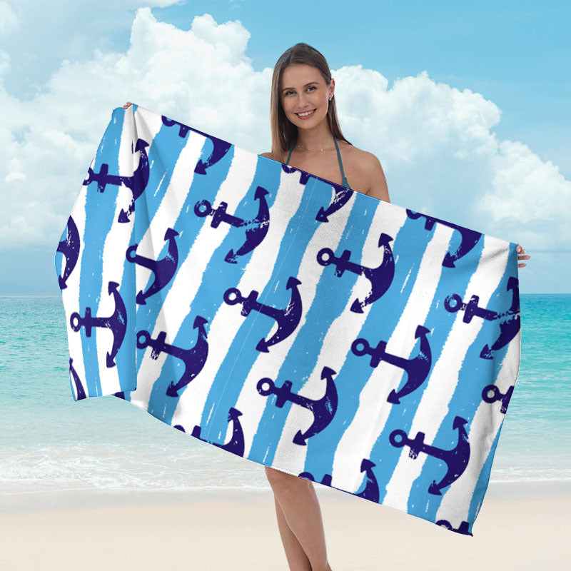 Large beach towel with tropical palm pattern Kalsten